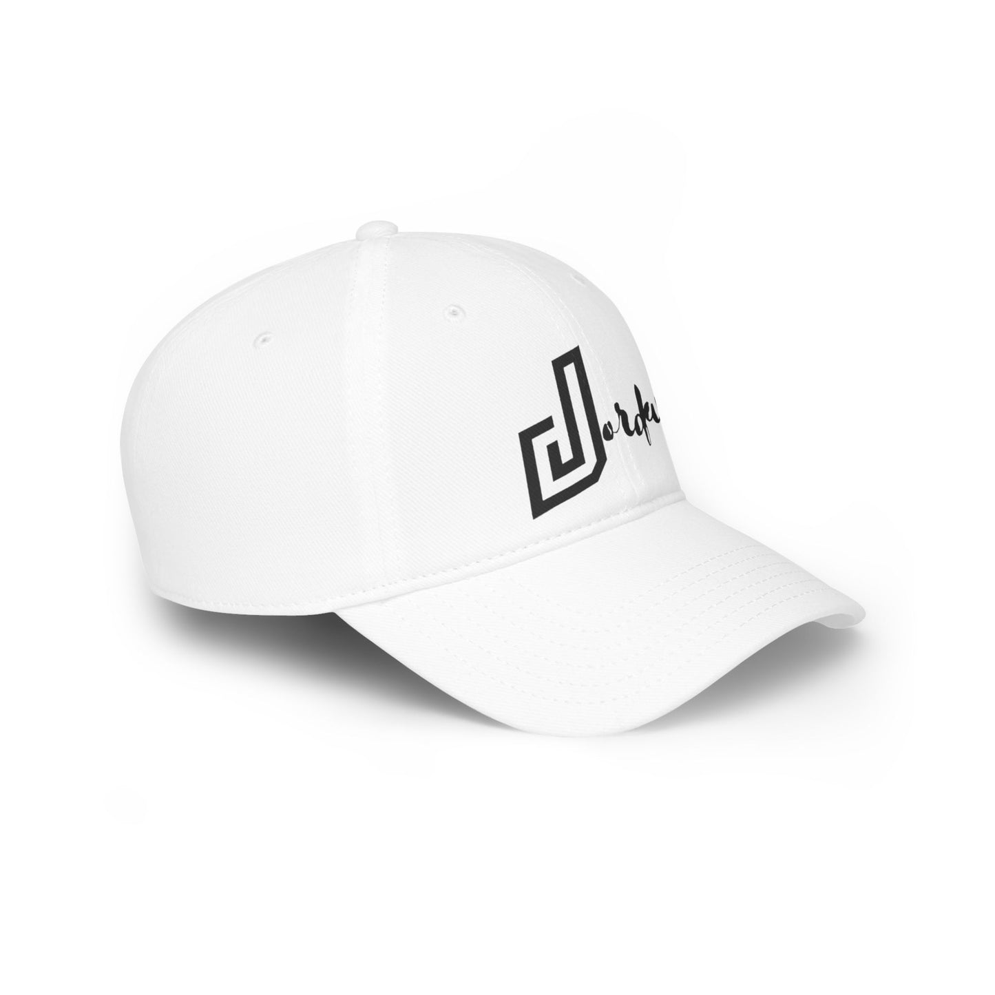 Stylish Low Profile Baseball Cap with Custom Script Design