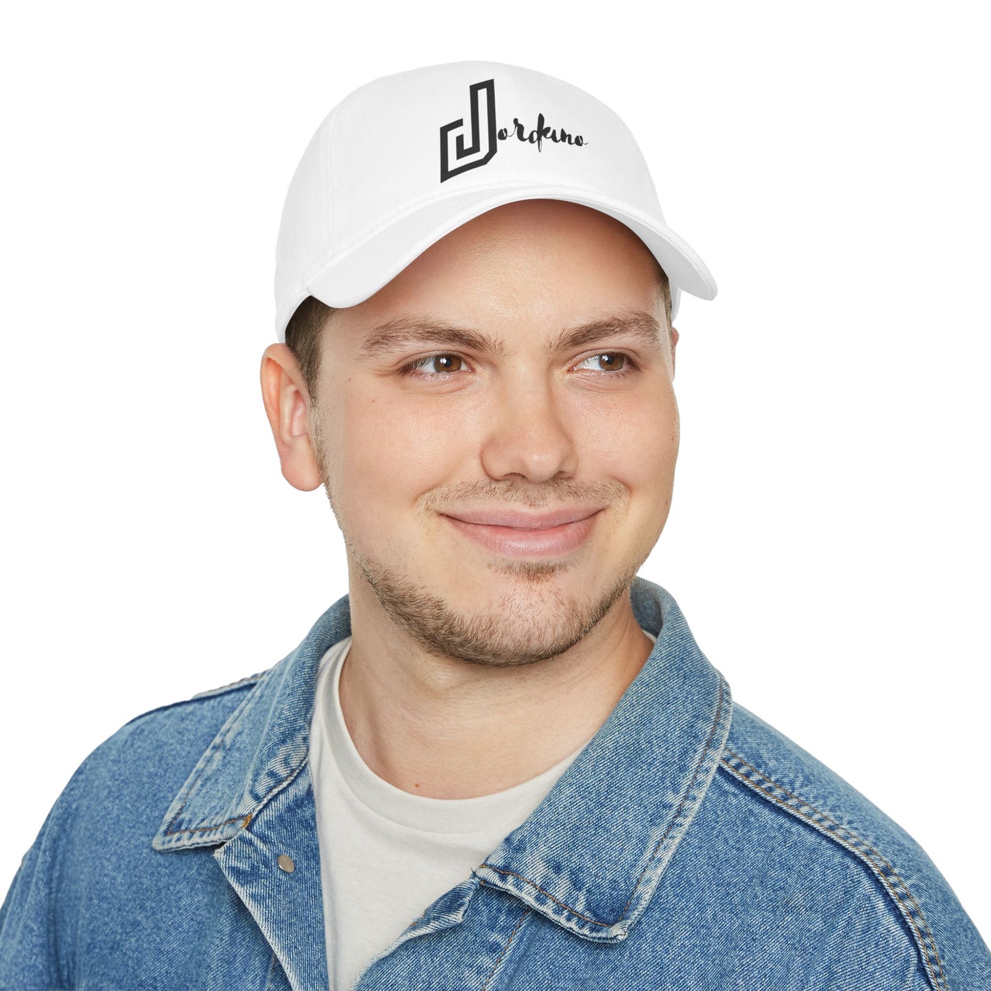 Stylish Low Profile Baseball Cap with Custom Script Design