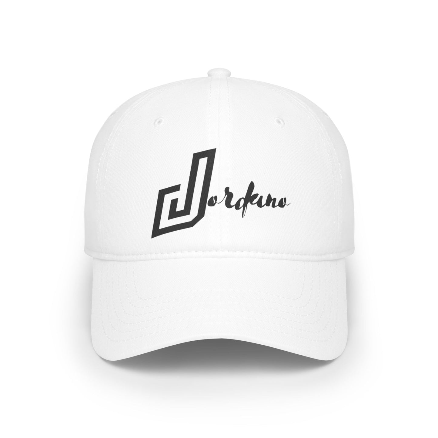 Stylish Low Profile Baseball Cap with Custom Script Design